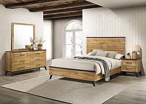 Kaywood 4-piece Queen Bedroom Set Natural Pine by Coaster