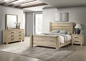 Oakglen 4-piece Queen Bedroom Set Weathered Oak by Coaster
