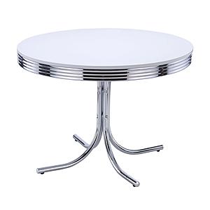 Retro 5-piece Round Dining Set Glossy White and Black by Coaster