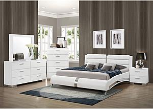 Jeremaine 5-piece Queen Bedroom Set Glossy White by Coaster