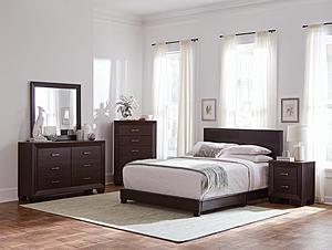 Dorian - Upholstered Bedroom Set - Brown by Coaster
