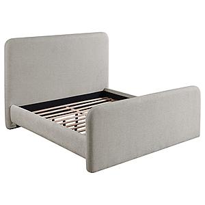Wren Upholstered Queen Platform Bed Grey by Coaster