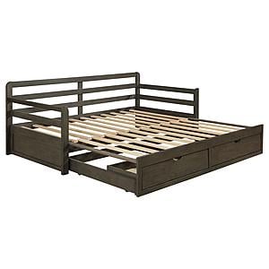 Sorrento 2-drawer Twin XL Daybed with Extension Trundle Grey by Coaster