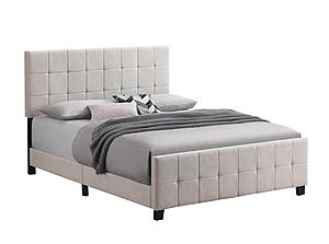 Fairfield Queen Upholstered Panel Bed Beige by Coaster