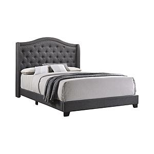 Sonoma Camel Back Queen Bed Grey by Coaster