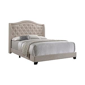 Sonoma Camel Back Queen Bed Beige by Coaster