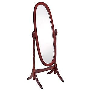 Foyet Oval Cheval Mirror Merlot by Coaster