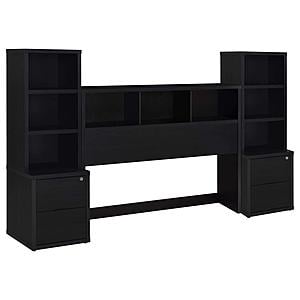 Westpark 3-piece Queen Bedroom Set Bookcase Headboard Black by Coaster
