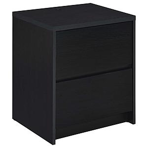 Westpark 2-Drawer Nightstand LED Lights and USB Black by Coaster