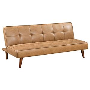 Jenson Multipurpose Upholstered Tufted Convertible Sofa Bed Saddle Brown by Coaster