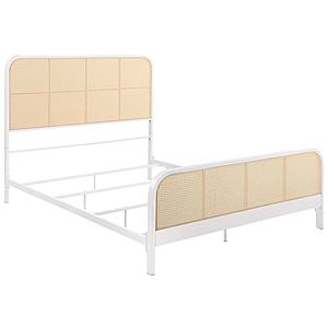 Lanewood Open Cane Webbing Metal Bed White by Coaster