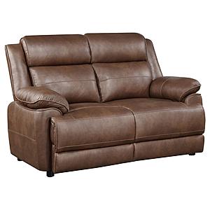 Ellington Upholstered Padded Arm Loveseat Dark Brown by Coaster