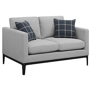 Apperson Cushioned Back Loveseat Light Grey by Coaster