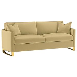 Corliss Upholstered Curved Track Arm Sofa Camel by Coaster