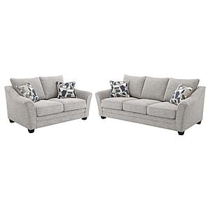 Tomkins 2-piece Boucle Upholstered Sofa Set Light Grey by Coaster