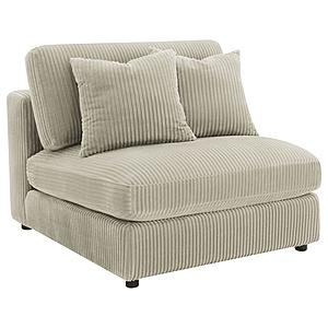 Blaine Upholstered Armless Chair Sand by Coaster