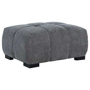 Octavia Upholstered Rectangular Ottoman Charcoal Grey by Coaster
