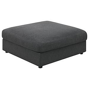 Serene Upholstered Rectangular Ottoman Charcoal by Coaster