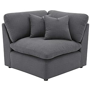Hobson Upholstered Corner Charcoal by Coaster