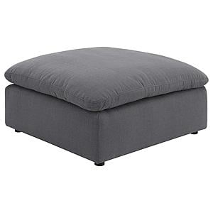 Hobson Square Upholstered Ottoman Charcoal by Coaster