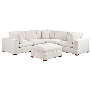 Lakeview 5-piece Upholstered Modular Sectional Sofa (Configuration 1) Ivory by Coaster