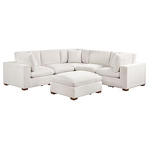 Lakeview 5-piece Upholstered Modular Sectional Sofa (Configuration 2) Ivory by Coaster