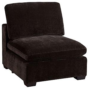 Lakeview Upholstered Armless Chair Dark Chocolate by Coaster