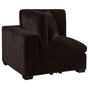 Lakeview Upholstered Corner Chair Dark Chocolate by Coaster