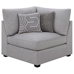Cambria Upholstered Corner Chair Grey by Coaster