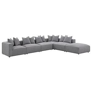 Jennifer 6-piece Tight Seat Modular Sectional Grey by Coaster