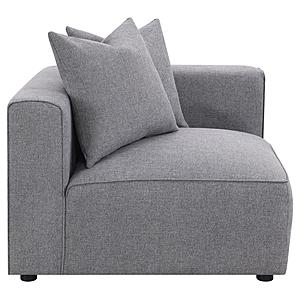 Jennifer Tight Seat Corner Chair Grey by Coaster