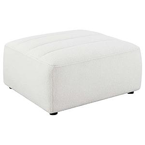 Sunny Square Upholstered Ottoman Natural by Coaster