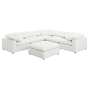 Raleigh 6-piece Boucle Upholstered Modular Sectional Ivory by Coaster
