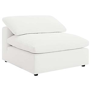 Raleigh Boucle Upholstered Armless Chair Ivory by Coaster