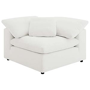 Raleigh Boucle Upholstered Corner Chair Ivory by Coaster