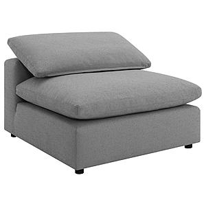 Raleigh Boucle Upholstered Armless Chair Grey by Coaster