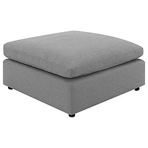 Raleigh Boucle Upholstered Ottoman Grey by Coaster