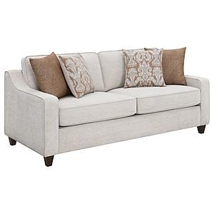 Christine Upholstered Cushion Back Sofa Beige by Coaster