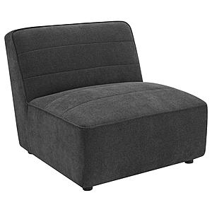 Sunny Upholstered Armless Chair Dark Charcoal by Coaster