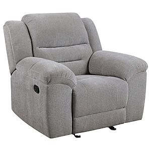 Gilson Chenille Upholstered Glider Recliner Chair Grey by Coaster