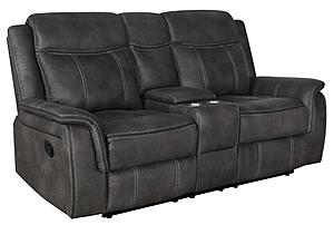 Lawrence Upholstered Tufted Back Motion Loveseat by Coaster