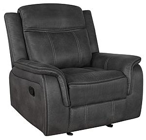Lawrence Upholstered Tufted Back Glider Recliner by Coaster