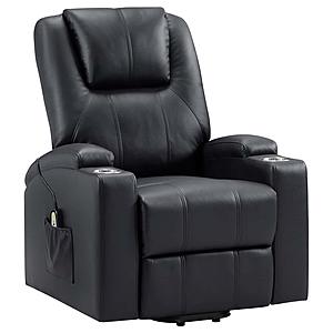Armstrong Upholstered Power Lift Massage Recliner Black by Coaster