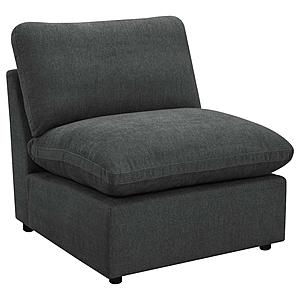 Collins Modular Armless Chair Dark Grey by Coaster