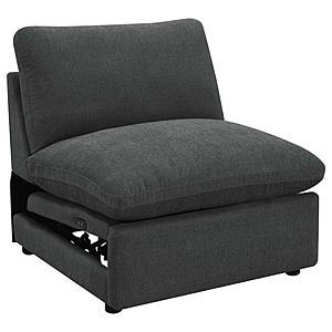 Collins Modular Power Armless Recliner Dark Grey by Coaster
