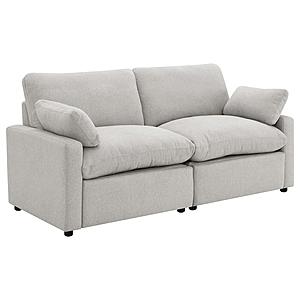 Collins Modular Power Loveseat Grey by Coaster
