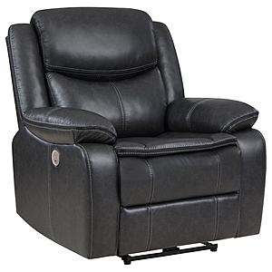 Sycamore Upholstered Power Recliner Chair Dark Grey by Coaster