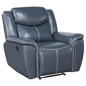 Sloane Upholstered Motion Recliner Chair Blue by Coaster