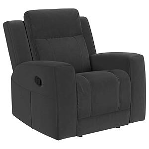 Brentwood Upholstered Recliner Chair Dark Charcoal by Coaster