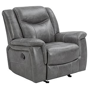 Conrad Upholstered Motion Glider Recliner Grey by Coaster